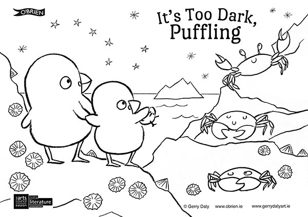 Its Too Dark Puffling colour in step PDF of the Pufflings with crabs
