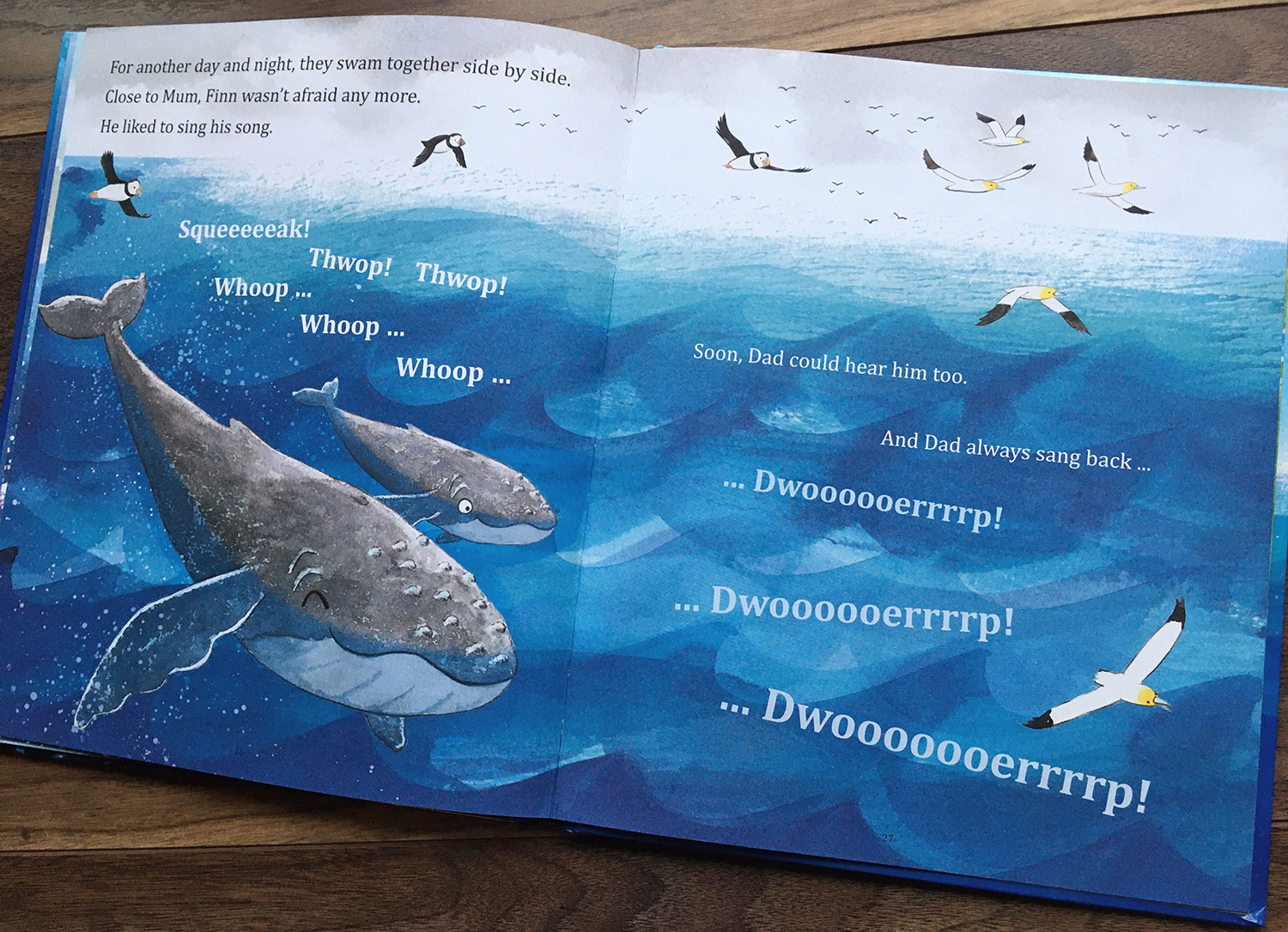 Finn's First Song, now reunited, Finn and his mum swim together.