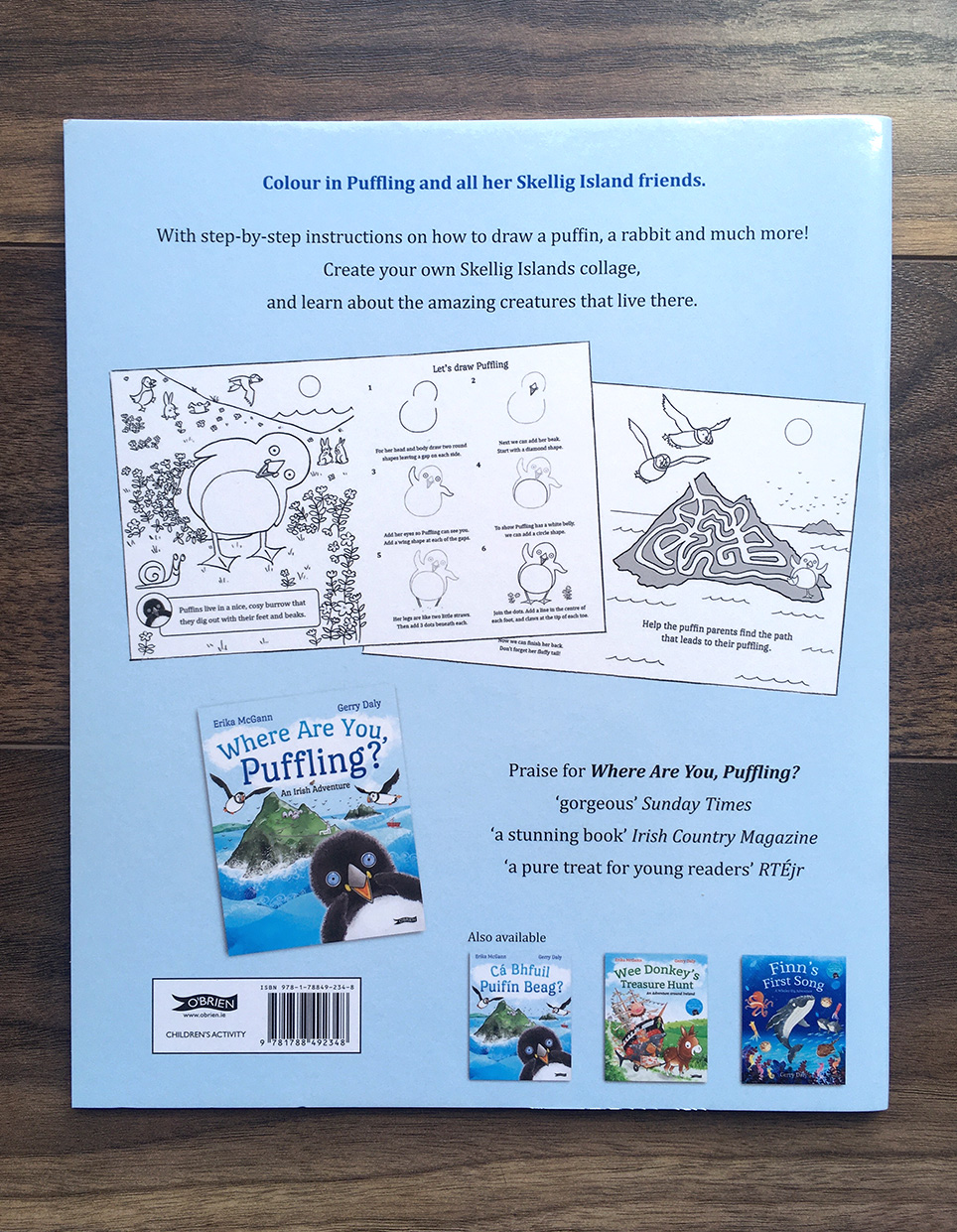 Where are you Puffling Colouring Book back cover