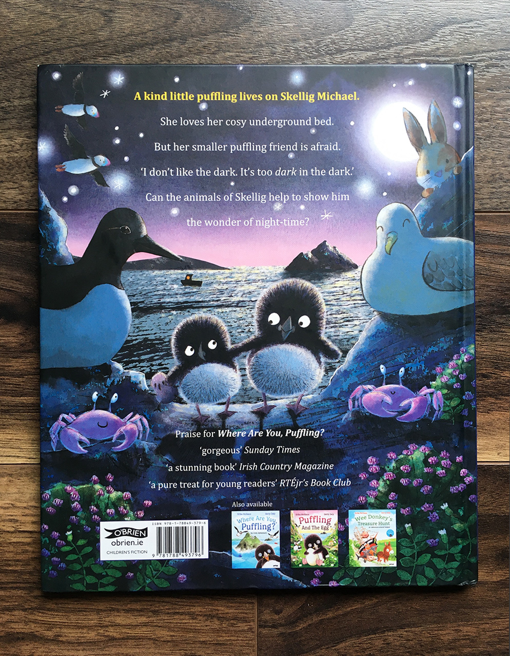It's Too Dark Puffling back cover