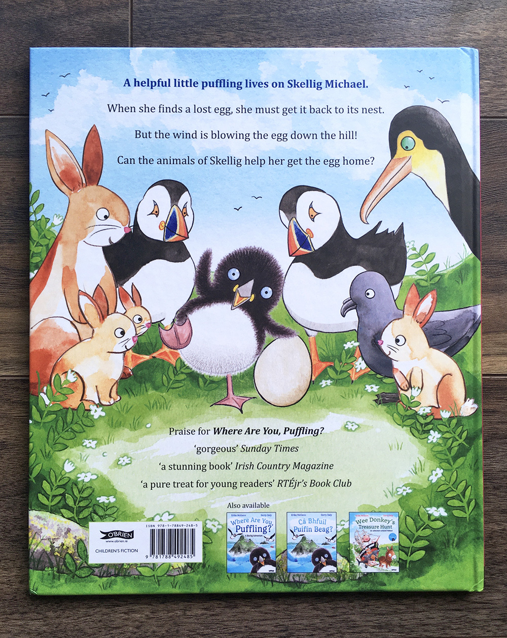 Puffling And The Egg back cover