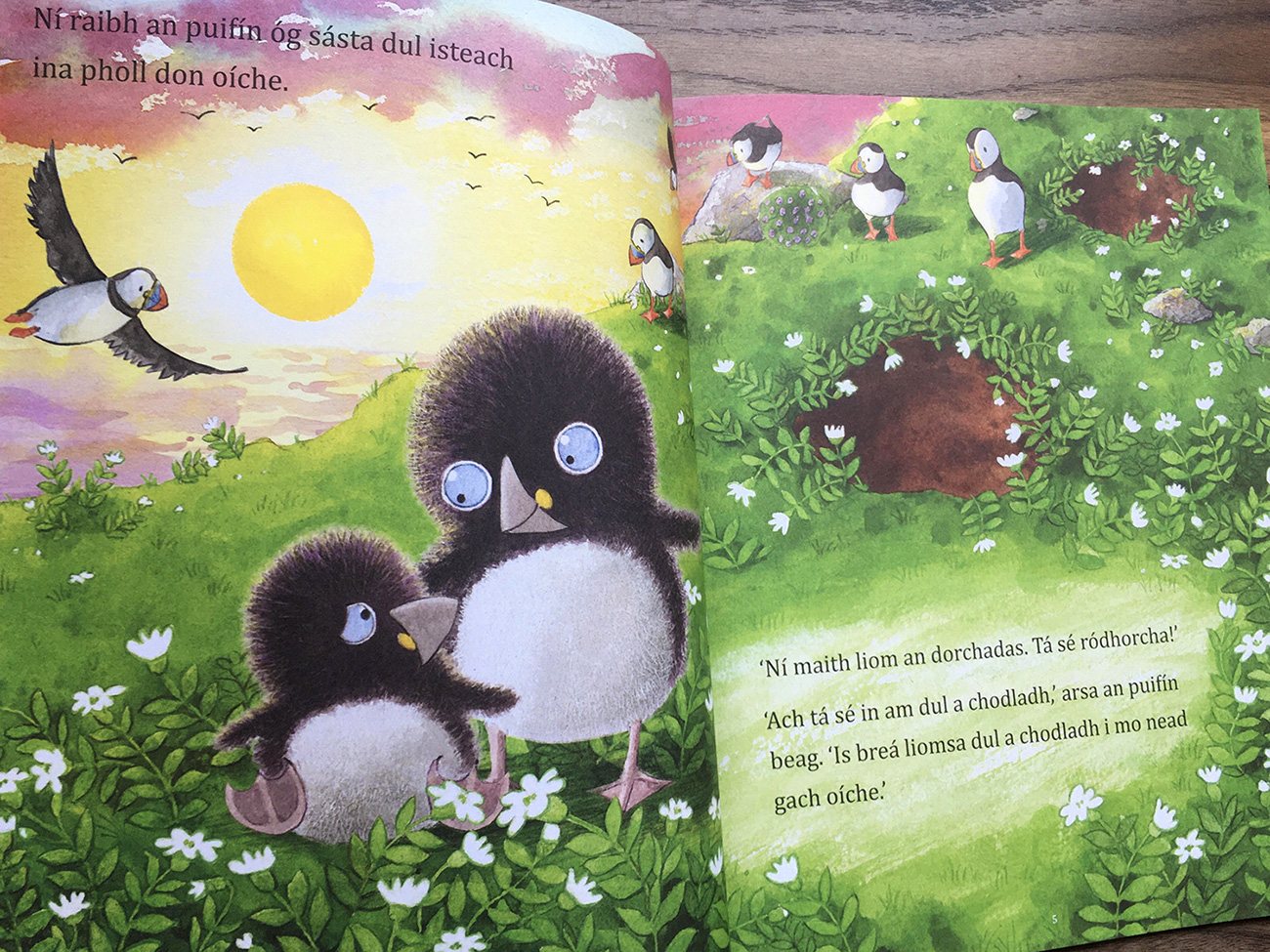 It's Too Dark Puffling scene where Puffling meets the little puffling outside the burrow