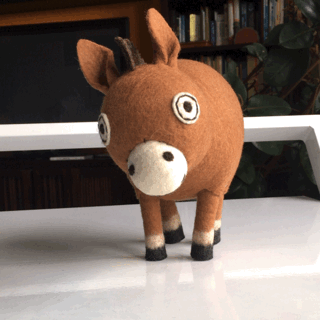 Wee Donkey spinning around animation