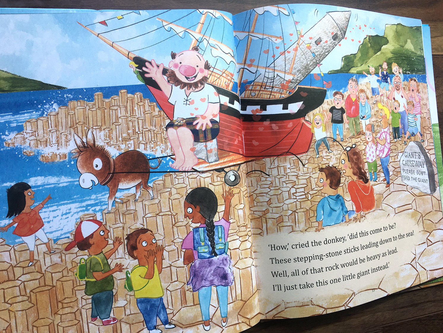 Wee Donkey's Treasure Hunt, donkey takes a giant from the Giant's Causeway