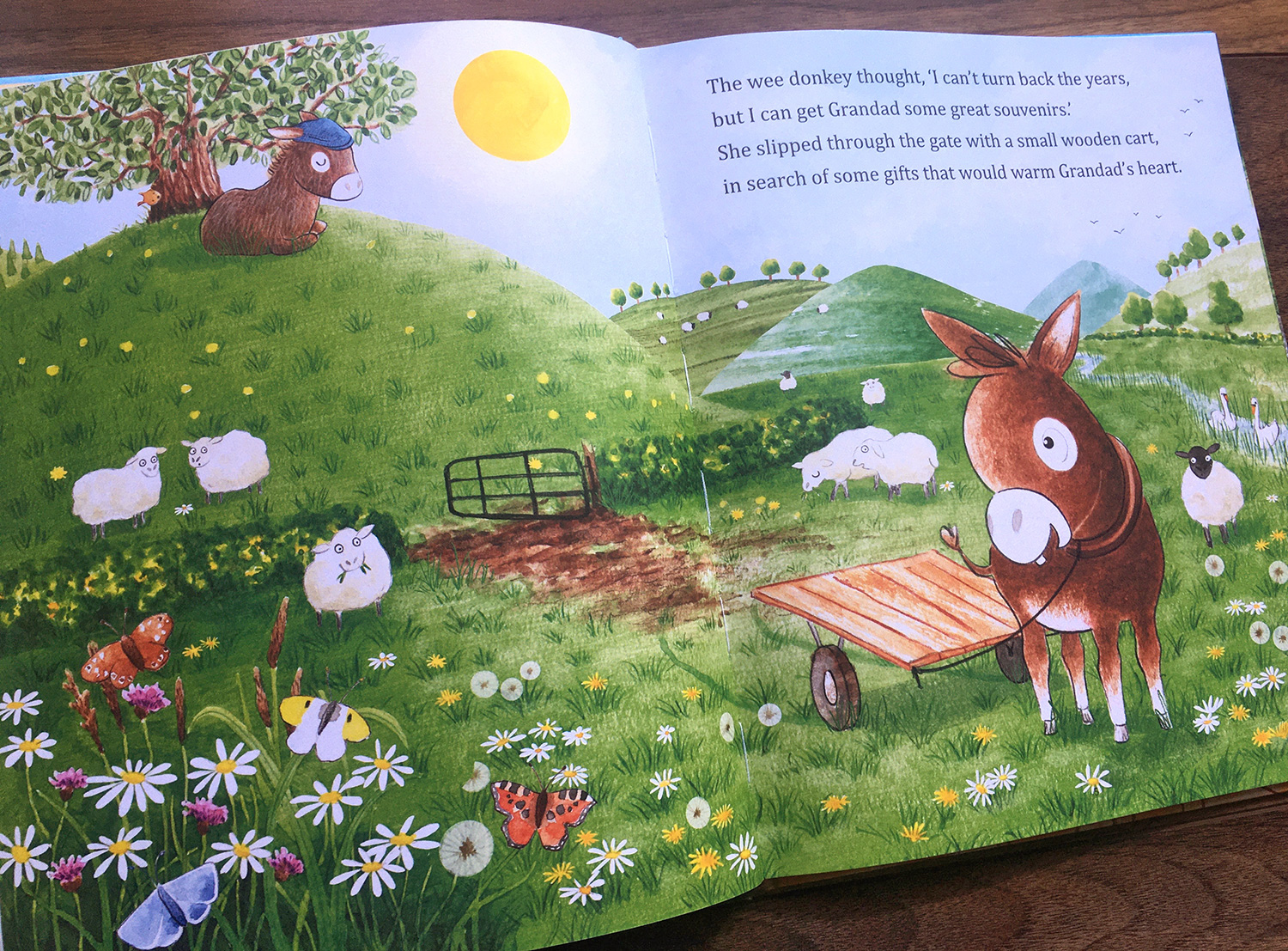 Wee Donkey's Treasure Hunt, donkey sneaks out with a cart